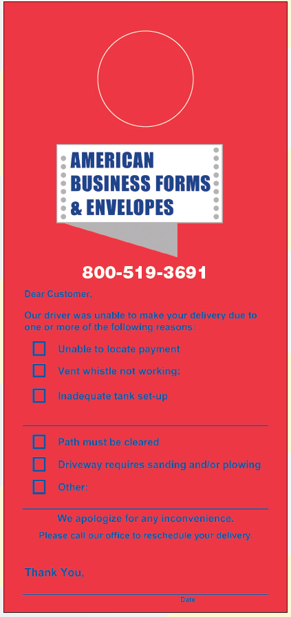 Propane Door Hanger - Full Color - Template #27 – American Business ...