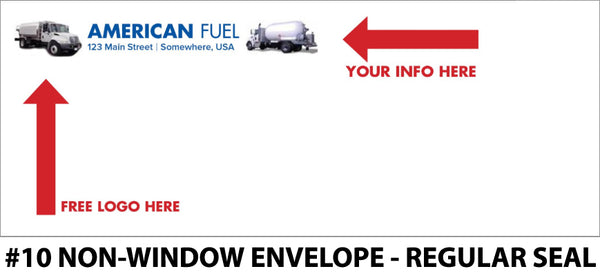 #10 Non-Window Fuel Envelope - Moisten Seal