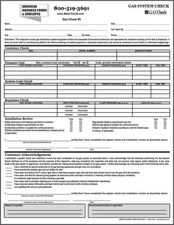 Gas Check Form - #3