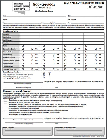 Gas Check Form - #4