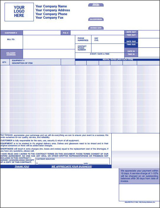 Genisys rental contracts american business forms envelopes