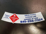 Propane Tank Label (Angled) #02 -  7" x 2"