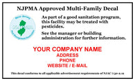 NJPMA Multi-Family Decal - 3in x 5in