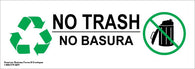 Stock/: No Trash No Basura Labels - 5" x 10"