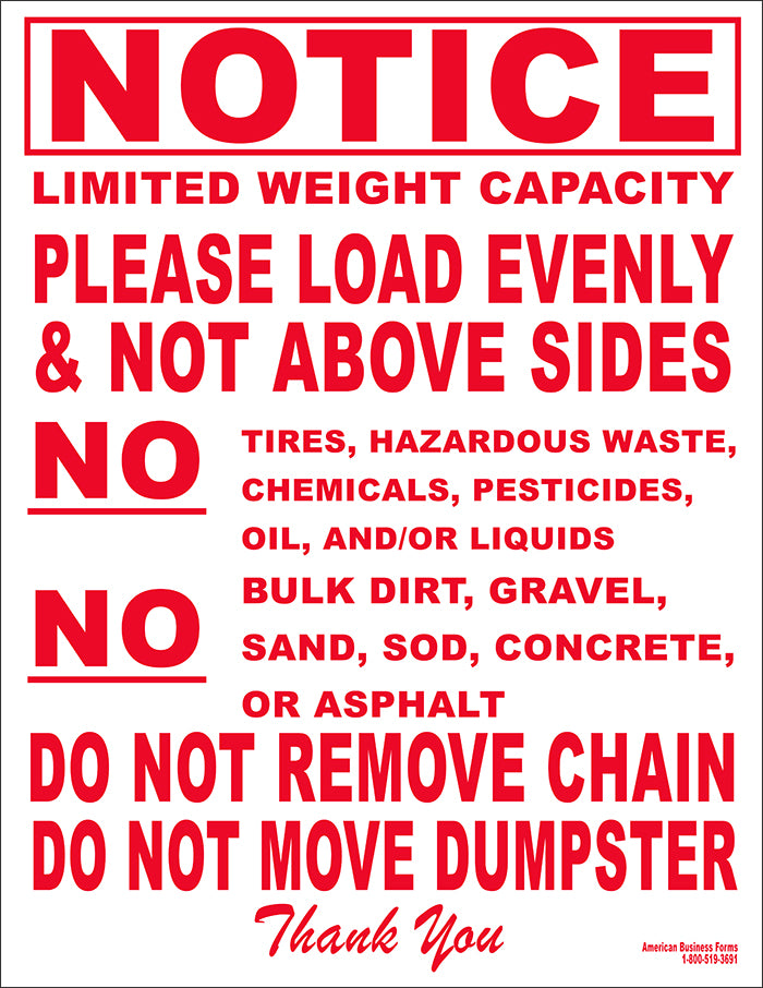 Stock: Limited Weight Capacity Stickers - 12