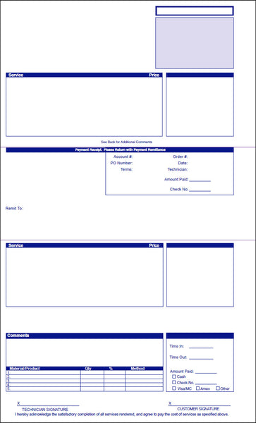 PestPac Laser Legal Service Slip / Invoice - SAME DAY SHIP