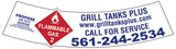 Propane Tank Label (Angled) #02 -  7" x 2"