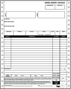 QuickOil Work Order