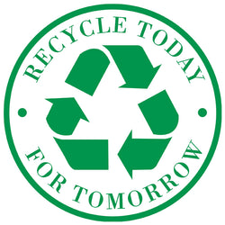 8" Round Stickers (Recycle Today For Tomorrow)