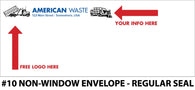 #10 Non-Window Refuse Envelope - Moisten Seal