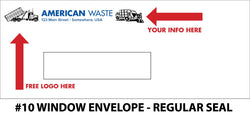 #10 Window Refuse Envelope - Moisten Seal