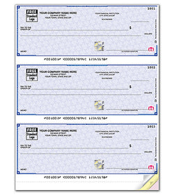 QuickBooks HIGH SECURITY Laser Checks 3/Page (with lines) SDLA104