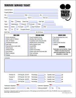 Termite Service Ticket - Long