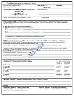 Wood Destroying Insect Report