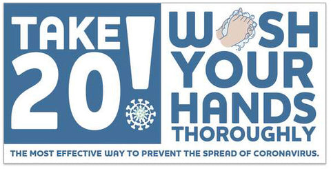 Take 20! Wash Your Hands Sticker  593033
