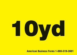 Stock: 10 Yard Waste Decals - 5" x 7"