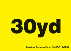 Stock: 30 Yard Waste Decals - 5" x 7"