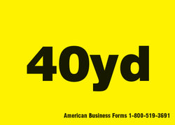 Stock: 40 Yard Waste Decals - 5" x 7"