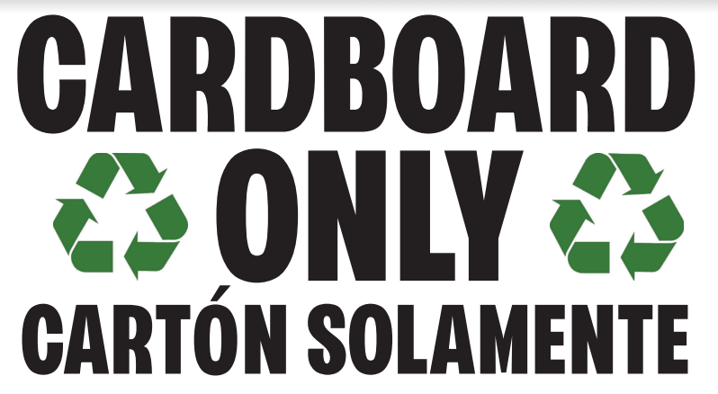 Card Only Labels Stock: Cardboard Only - Carton Solamente Labels - 8