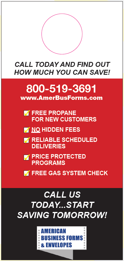 Propane Door Hanger - Full Color - Template #04 – American Business ...