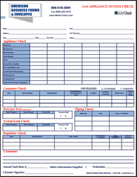Gas Appliance Check Forms