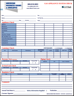 Gas Check Form #1