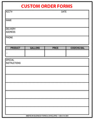 Custom Order Forms
