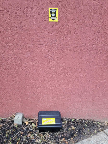 GENERIC - Bait Station Placards - 3" x 4" (On Coroplast)  FOR THE WALL NEXT TO THE BAIT STATION-