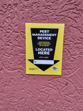 GENERIC - Bait Station Placards - 3" x 4" (On Coroplast)  FOR THE WALL NEXT TO THE BAIT STATION-