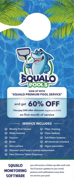 Pool Door Hanger - Full Color - Template #03