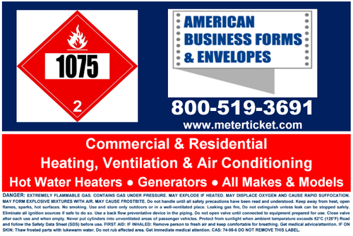 Propane Stickers – American Business Forms & Envelopes