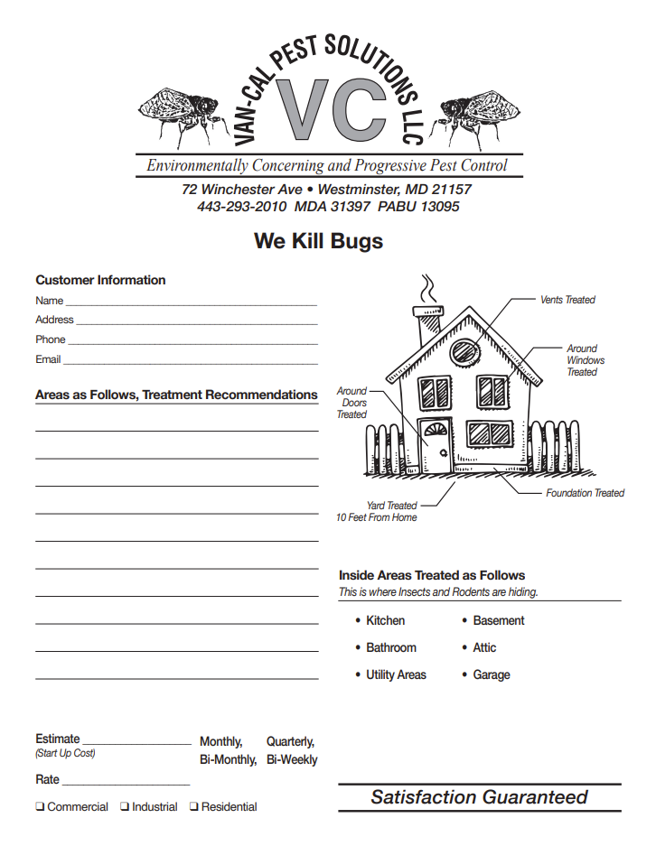 Service Inspection Report Form Pest Contract # 10 Service & Inspection Report – American Business ...