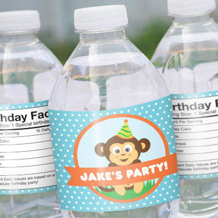 Water Bottle Label Sticker (1.25 x 8.5 in)