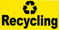 Stock: Yellow Recycling Labels-  7.38" x 3.75"